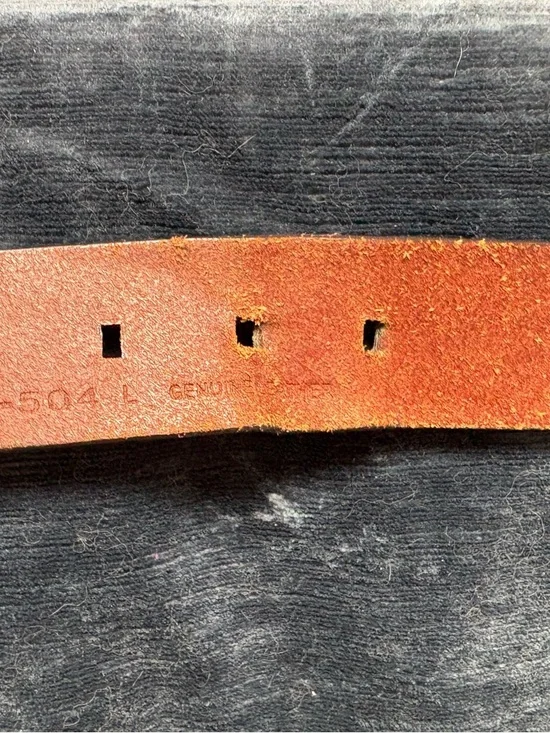 Brown Leather Belt with Brass hardware - Picture 8 of 8